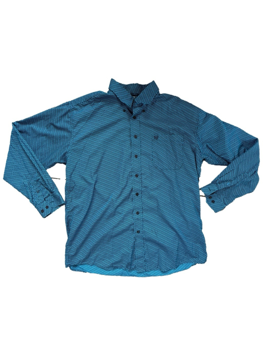 Cinch Men's XL Blue Geometric Print Western Button Down Shirt